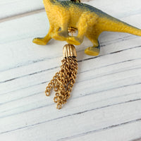 Lenora Dame Shangri-La Dino Chain Tassel Earrings