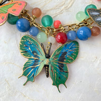 Lenora Dame Gilded Butterfly Statement Necklace