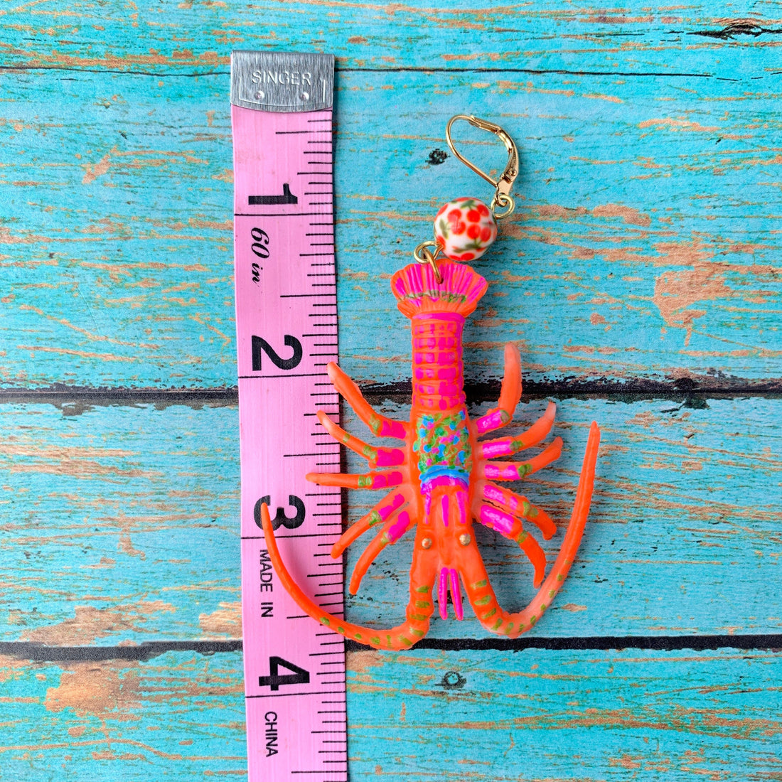 Lenora Dame Rock Lobster Statement Earrings