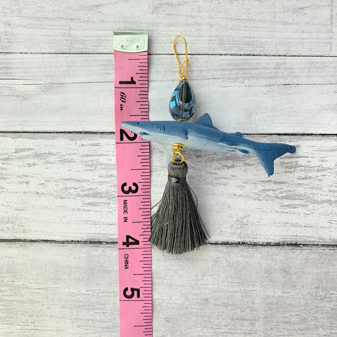 Lenora Dame Shark Tassel Earrings