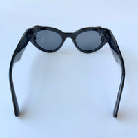 Lenora Dame Black Tie Embellished Sunglasses