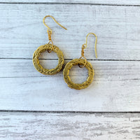 Lenora Dame Swarovski Rhinestone Hoop Earrings in Golden Hour