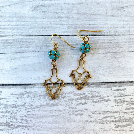 Lenora Dame Turquoise Dangle Earrings