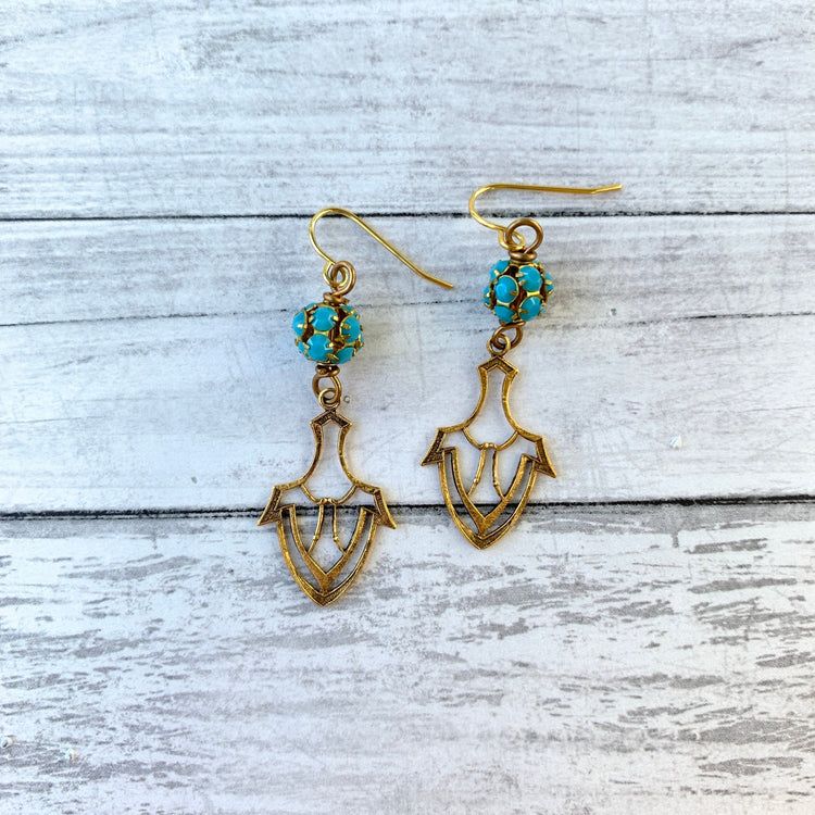 Lenora Dame Turquoise Dangle Earrings