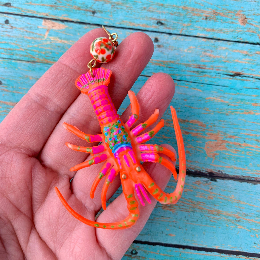 Lenora Dame Rock Lobster Statement Earrings