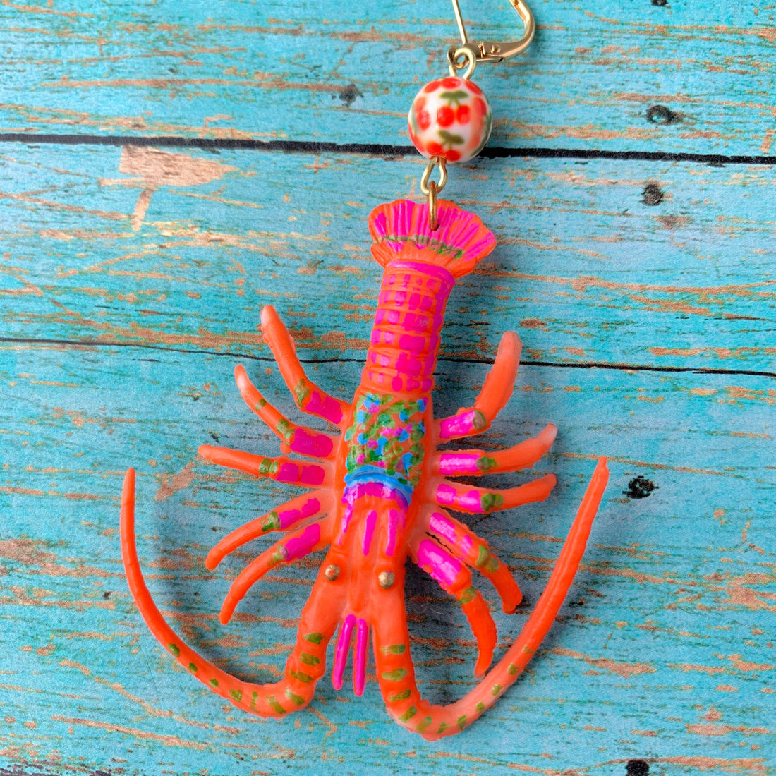 Lenora Dame Rock Lobster Statement Earrings