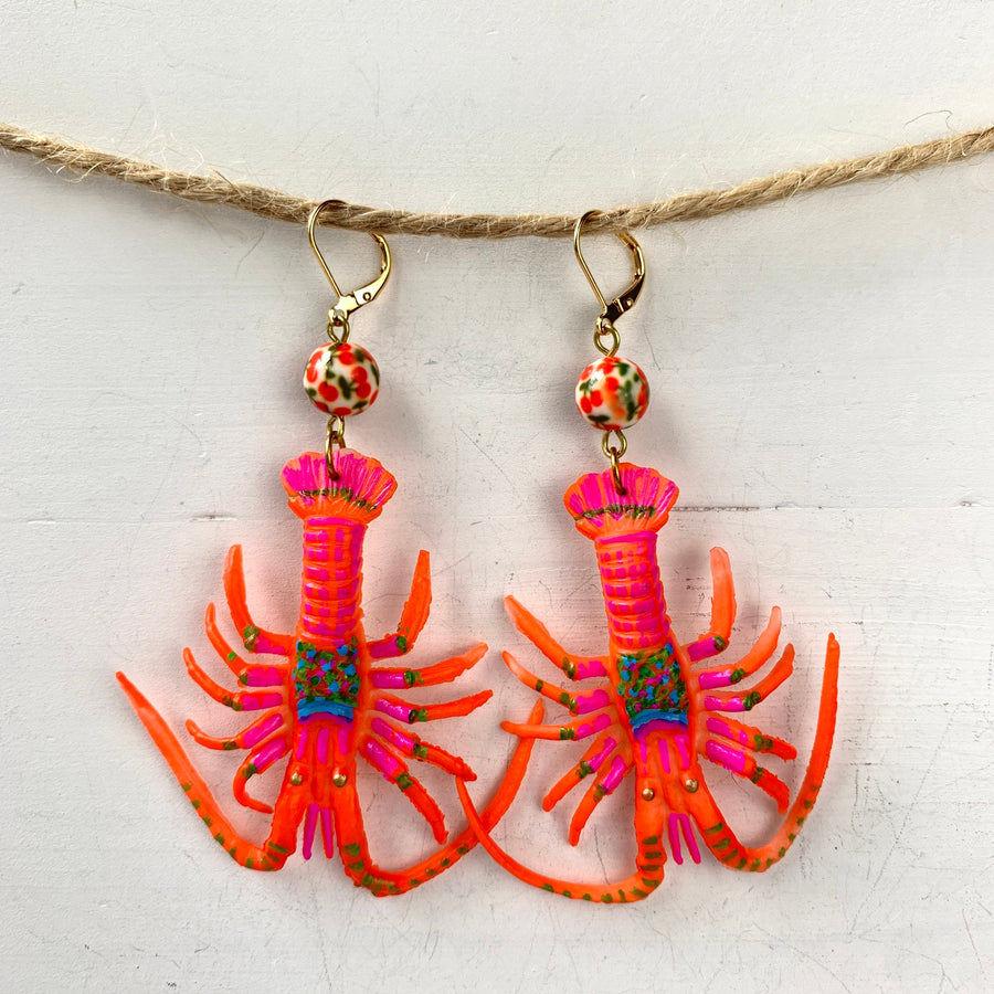 Lenora Dame Rock Lobster Statement Earrings