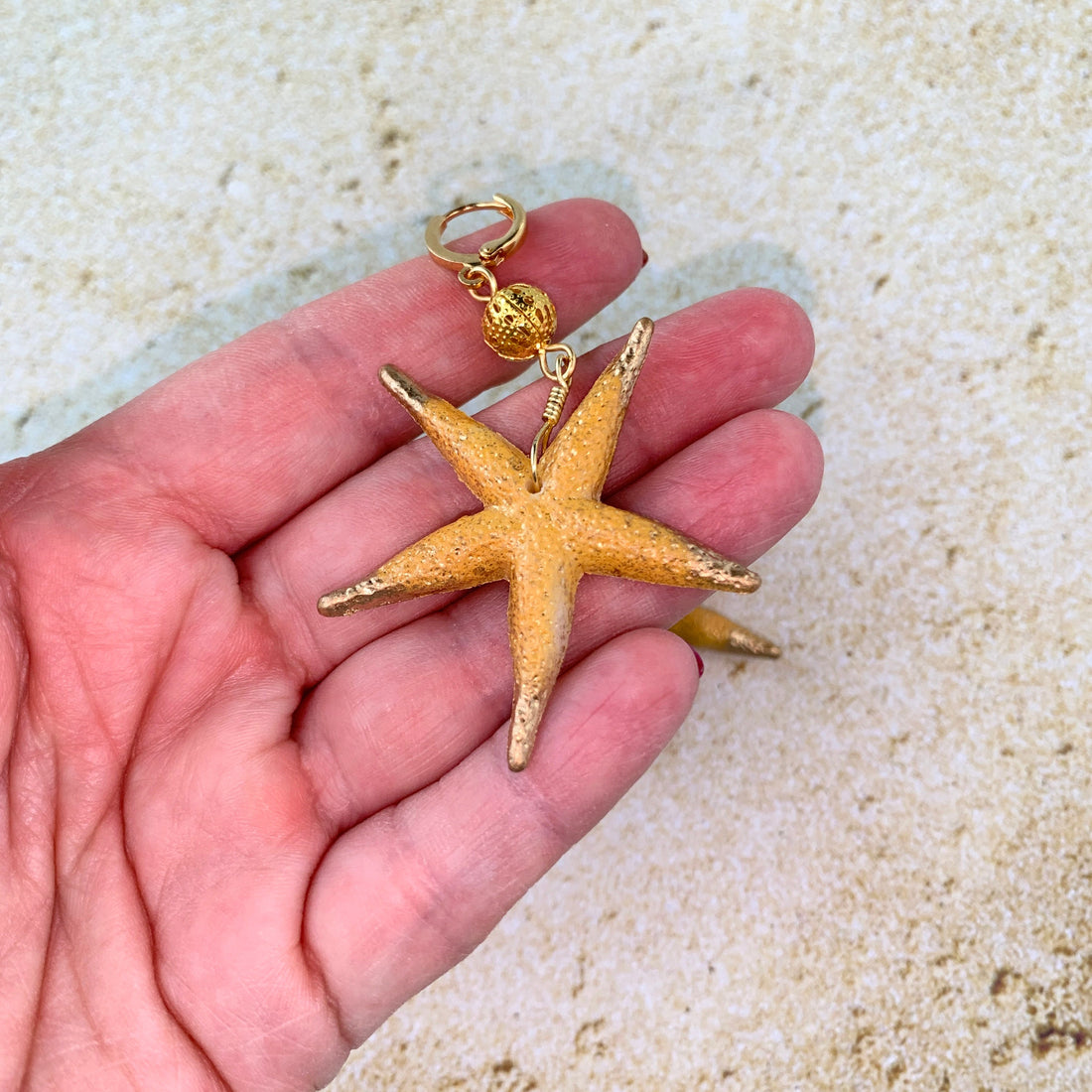 Lenora Dame Sea Star Golden Starfish Earrings - LAST ONE!