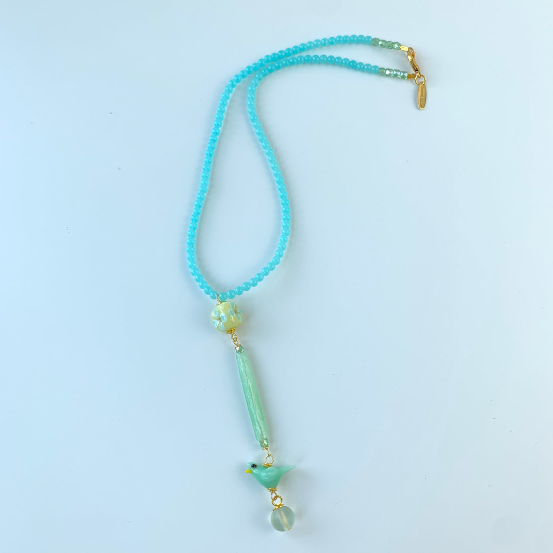 Lenora Dame Mint Birdie Pendant Necklace