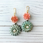 Lenora Dame Blue Dahlia Earrings