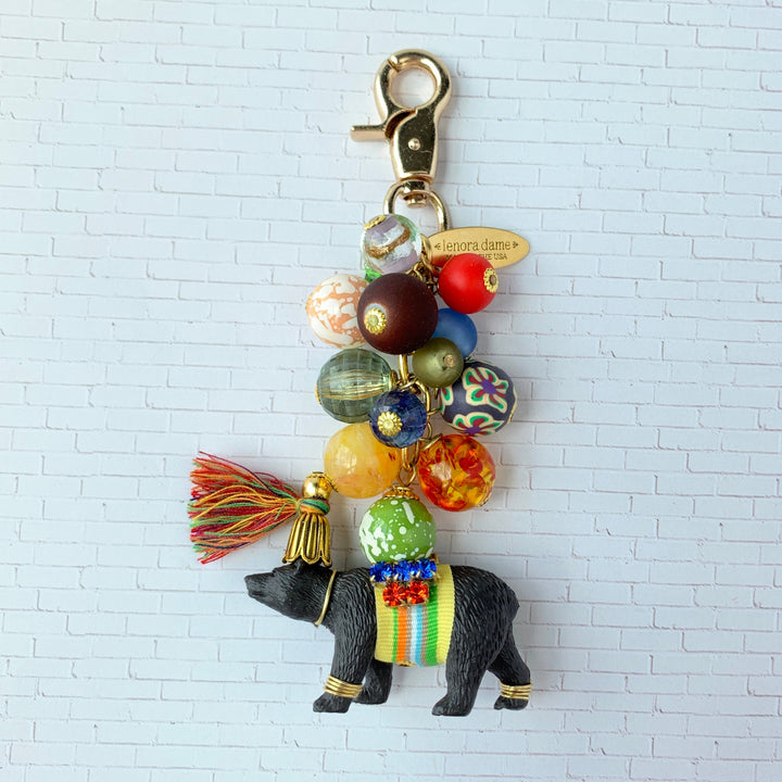Lenora Dame Bear Bauble Purse Bag Charm Keychain