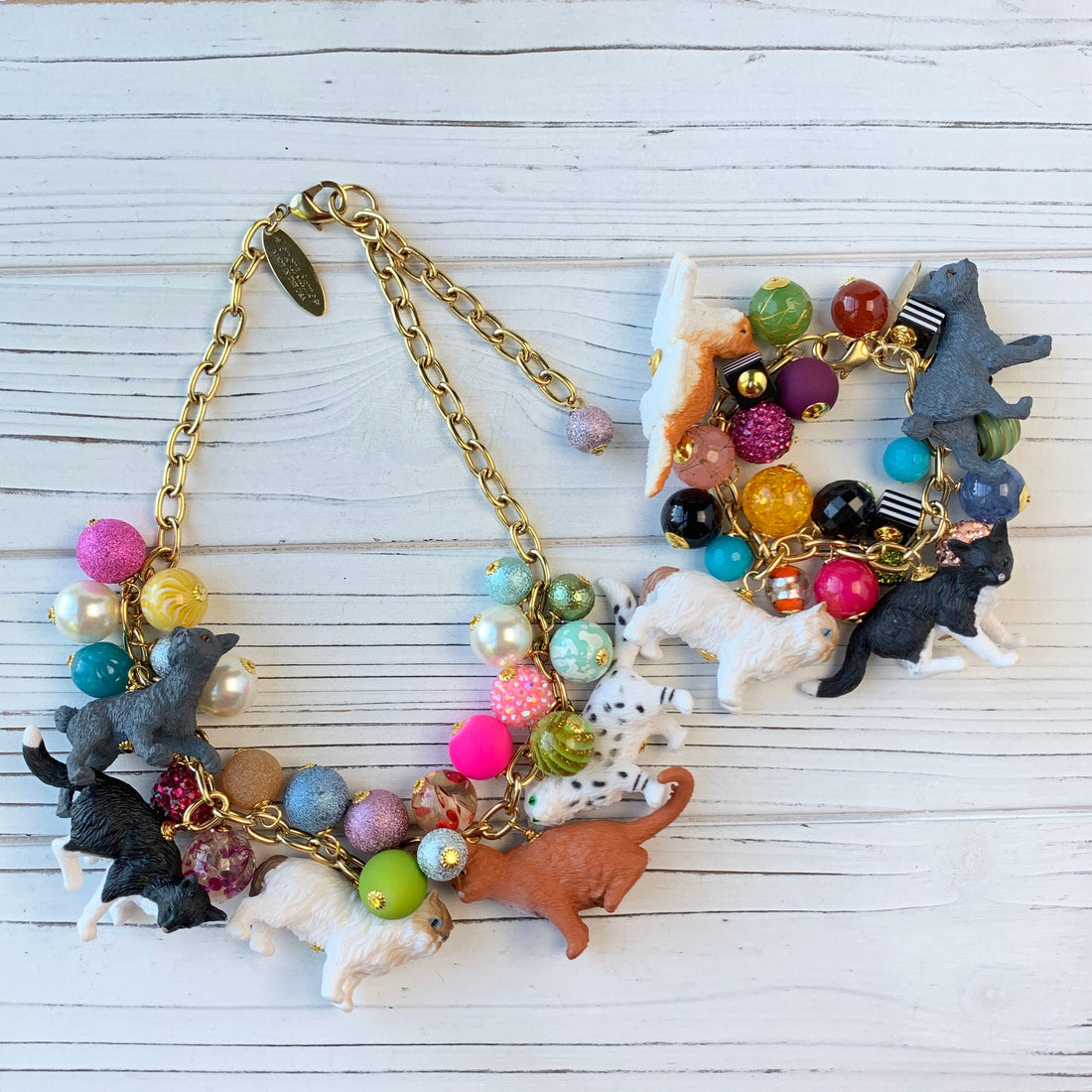 Lenora Dame Must Love Cats Charm Necklace