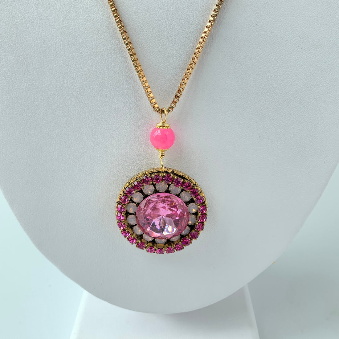 Lenora Dame Pink Moon Pendant Necklace - Only 2 Available!