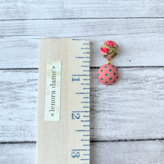 Lenora Dame Cute As A Button Earrings in Light Rose
