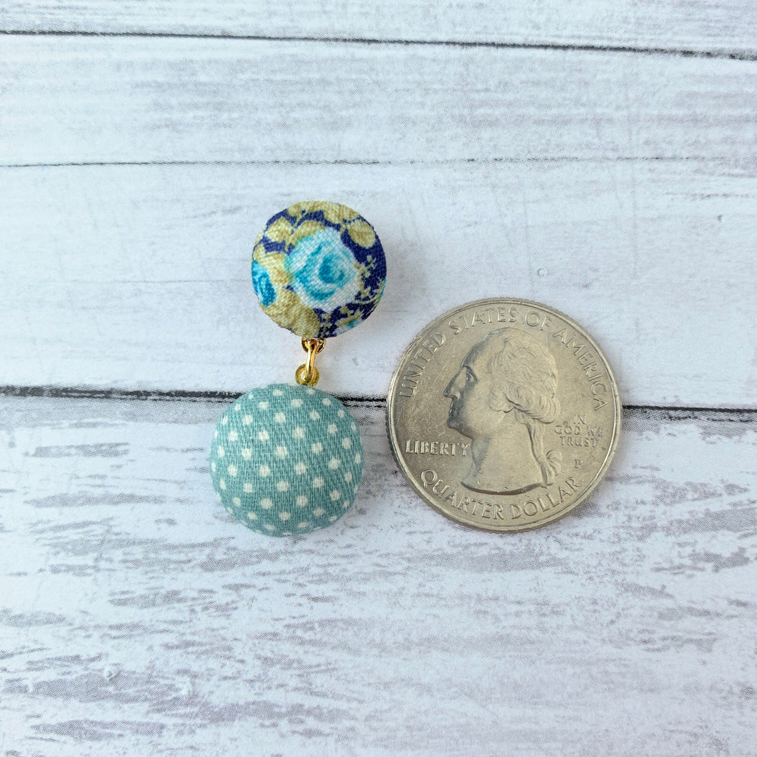 Cute As A Button Earrings in Robins Egg Lenora Dame