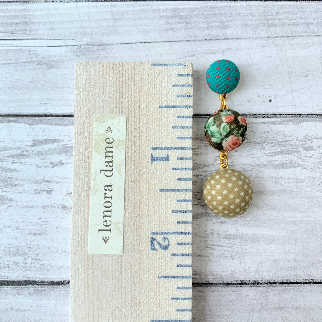 Lenora Dame Cute As A Button Earrings in Sand