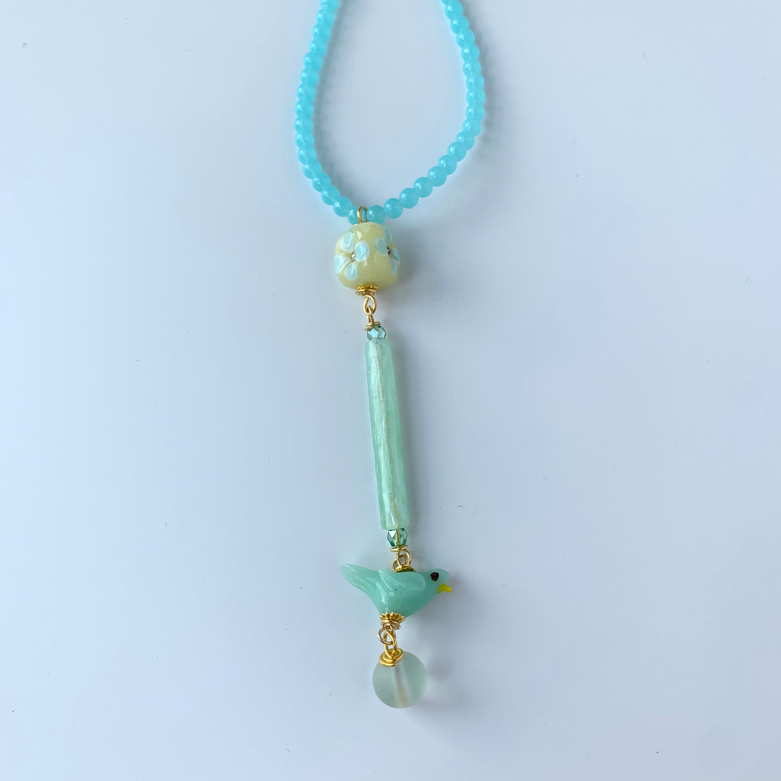 Lenora Dame Mint Birdie Pendant Necklace