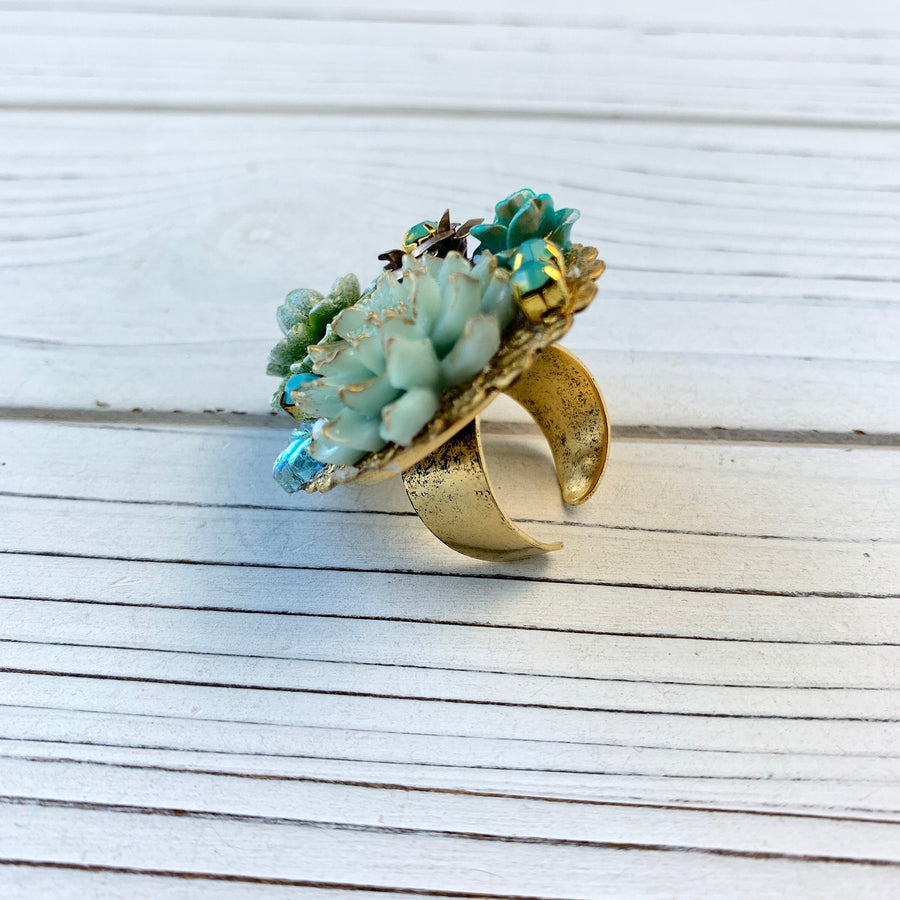 Lenora Dame Morning Dew Mosaic Cocktail Ring