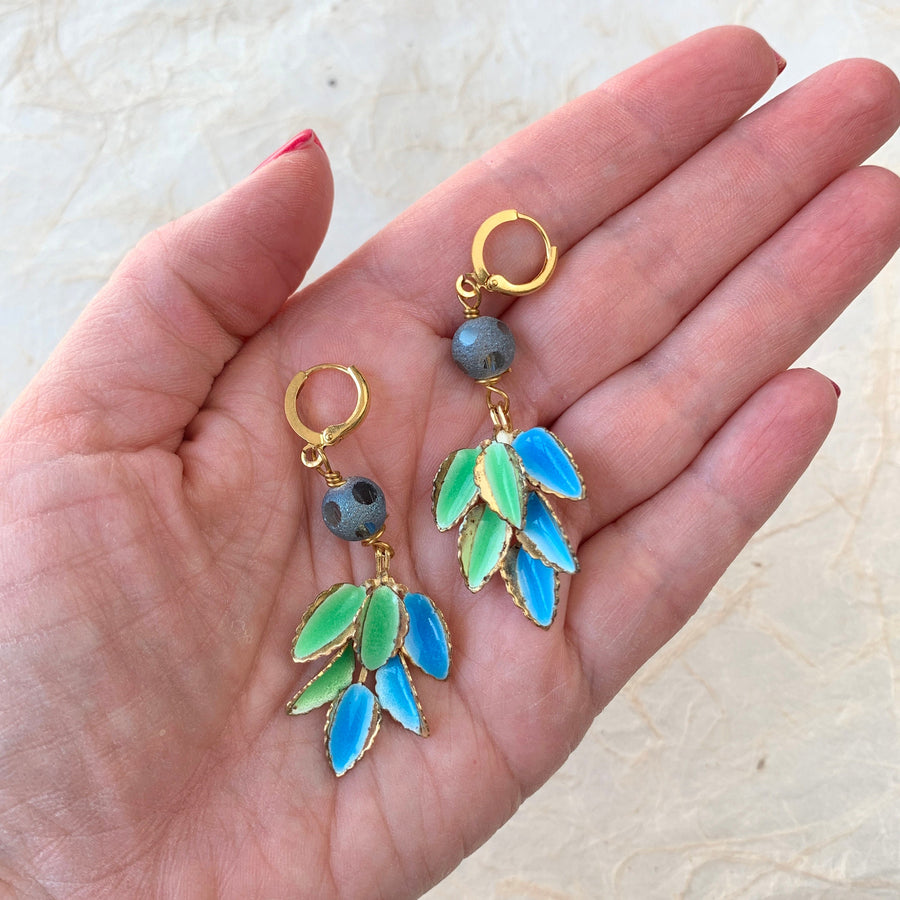 Lenora Dame Upcycled Drop Earrings - One-of-a-Kind