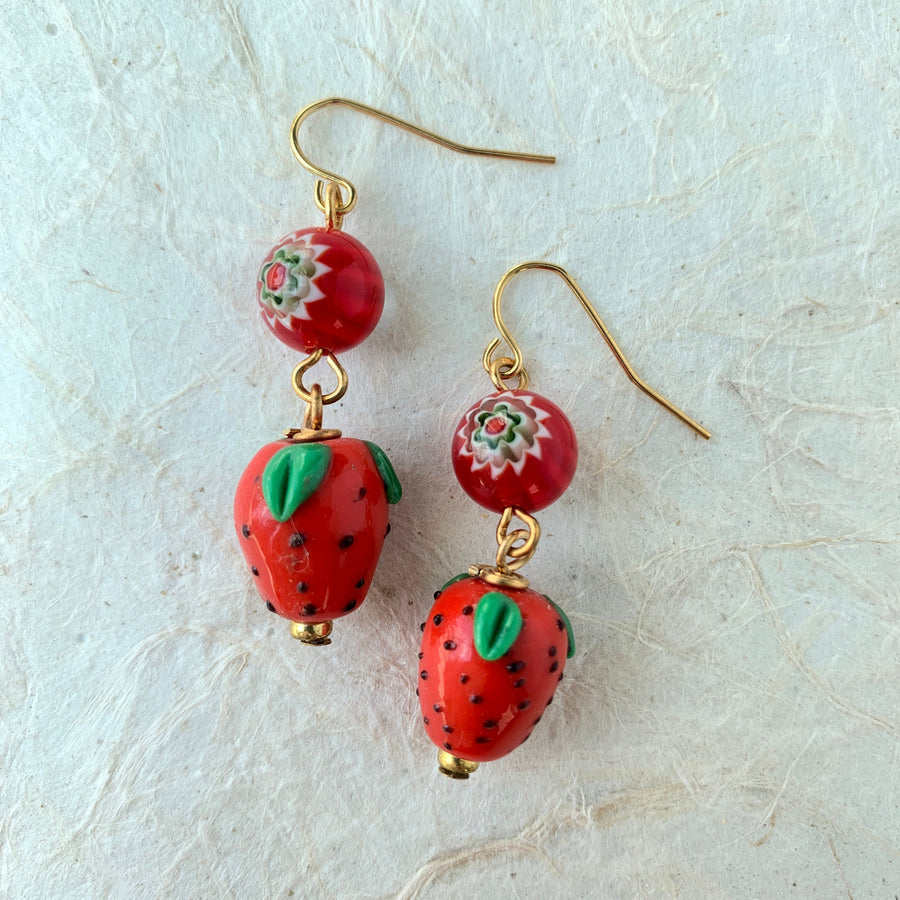 Lenora Dame Strawberry Drop Earrings