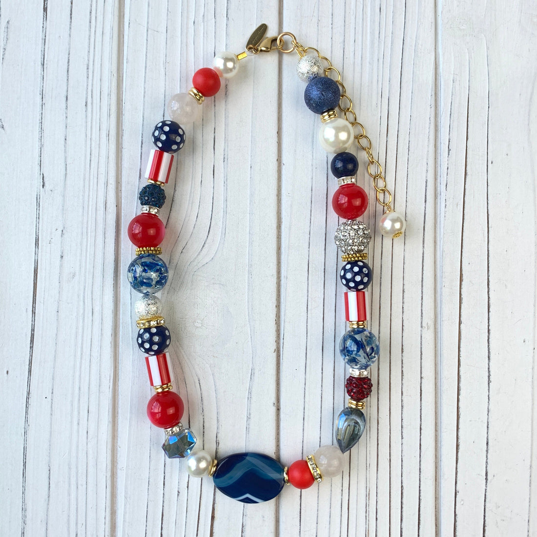 Lenora Dame American Agate Statement Necklace