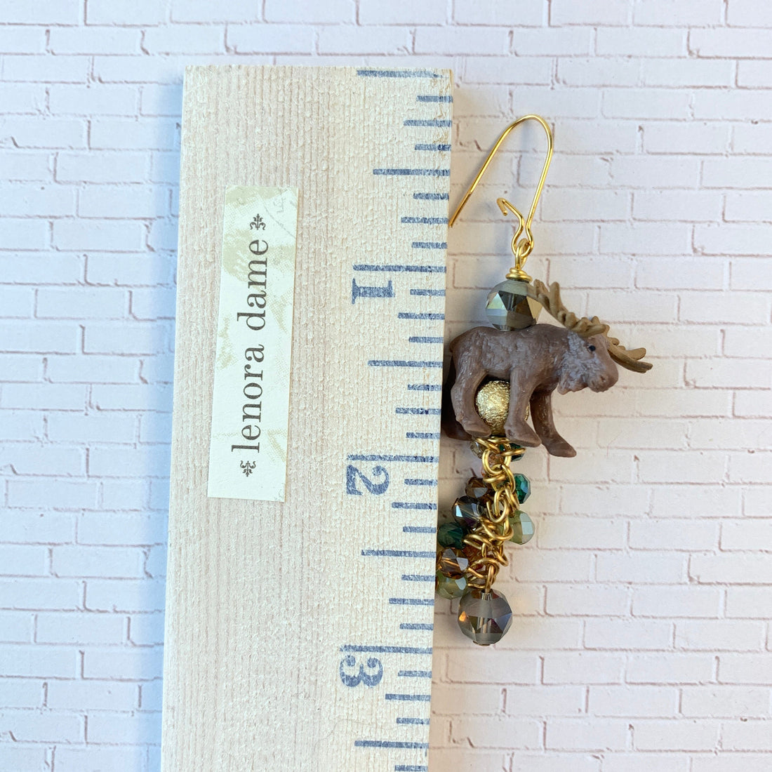 Lenora Dame Tiny Mr & Mrs Moose Earrings
