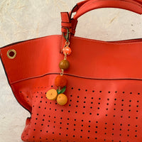 Lenora Dame Clementine Purse Bag Charm - Fruit Keychain Charm