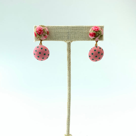 Lenora Dame Cute As A Button Earrings in Light Rose