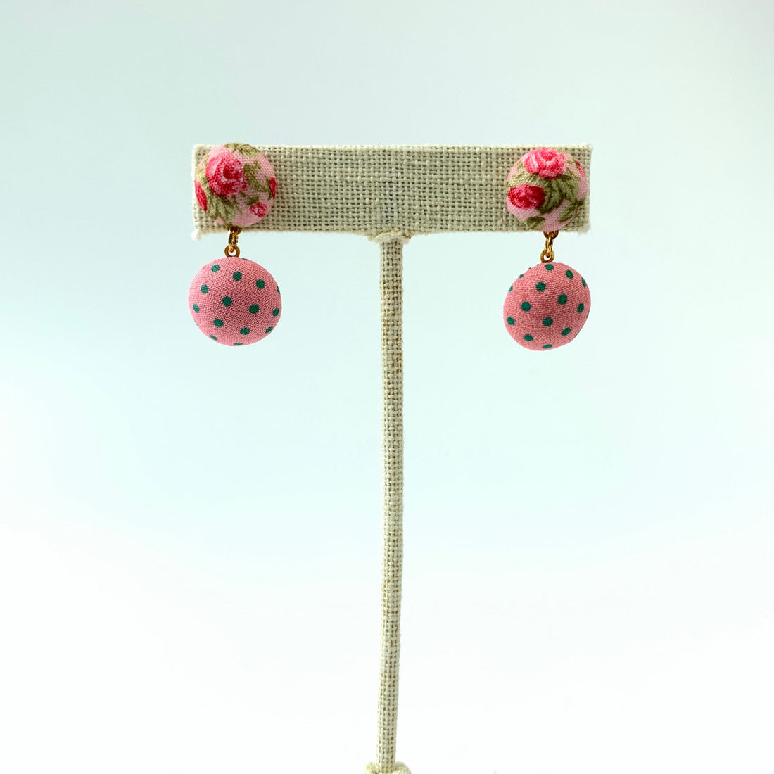 Lenora Dame Cute As A Button Earrings in Light Rose