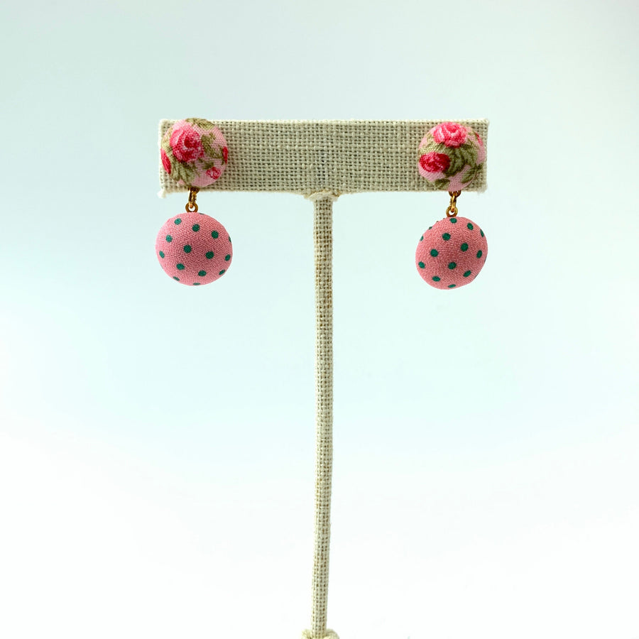 Lenora Dame Cute As A Button Earrings in Light Rose