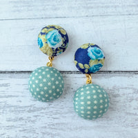 Lenora Dame Cute As A Button Earrings in Robins Egg