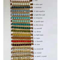 Lenora Dame Swarovski Rhinestone Oval Hoop Earrings - Choice of Rhinestone Color
