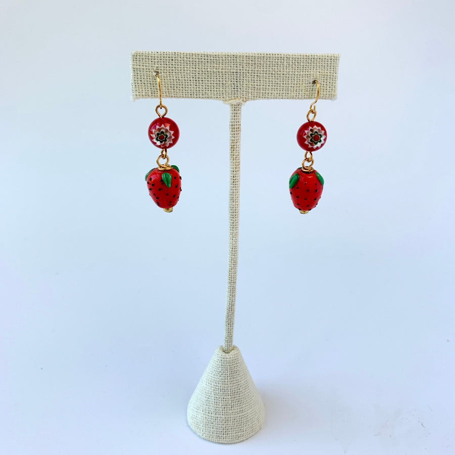 Lenora Dame Strawberry Drop Earrings