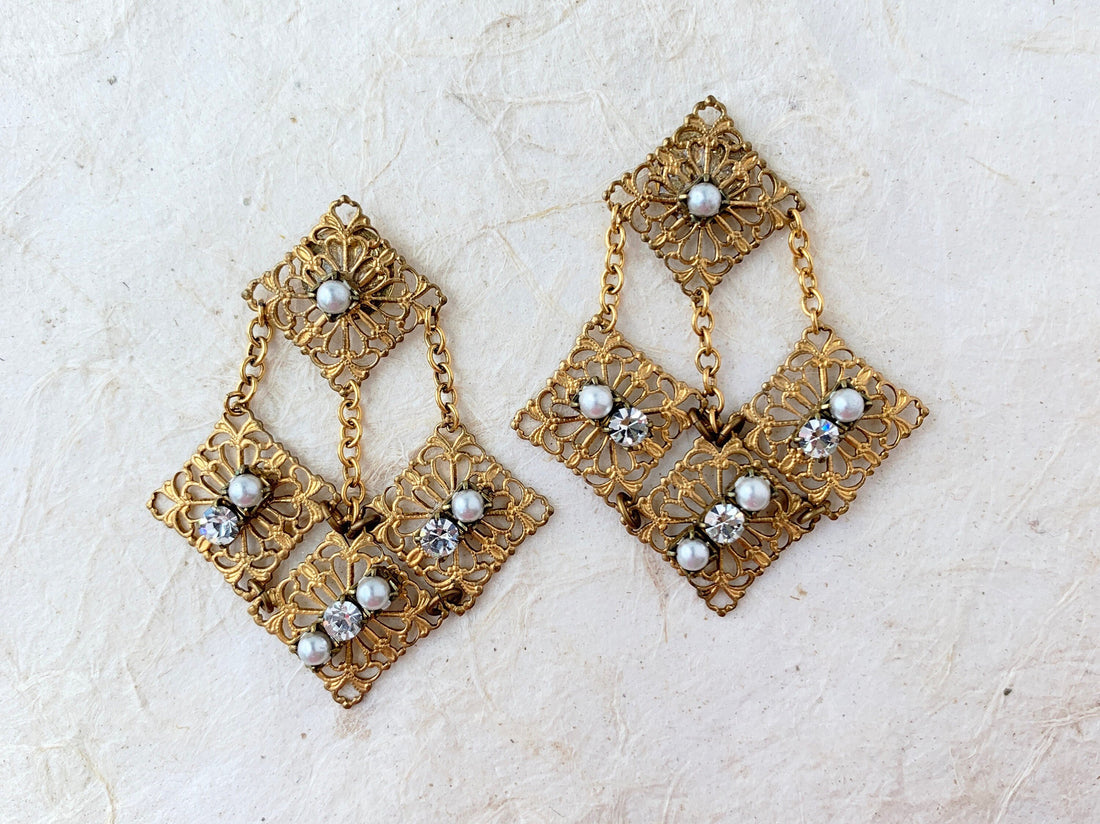 Lenora Dame Linked Filigree Earrings