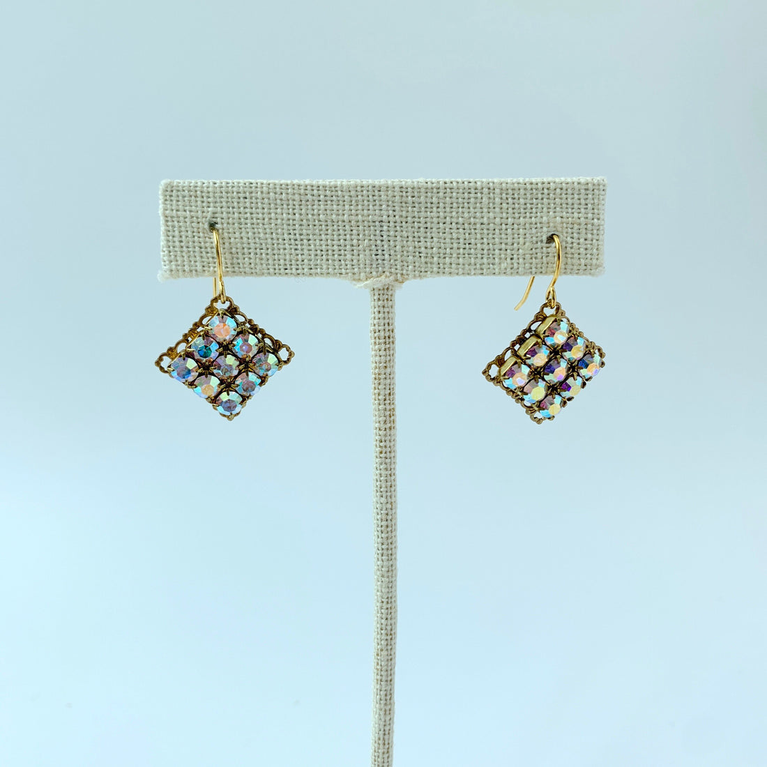 Lenora Dame Swarovski Bling Square Earrings - Choice of Color