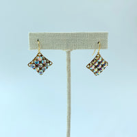 Lenora Dame Swarovski Bling Square Earrings - Choice of Color