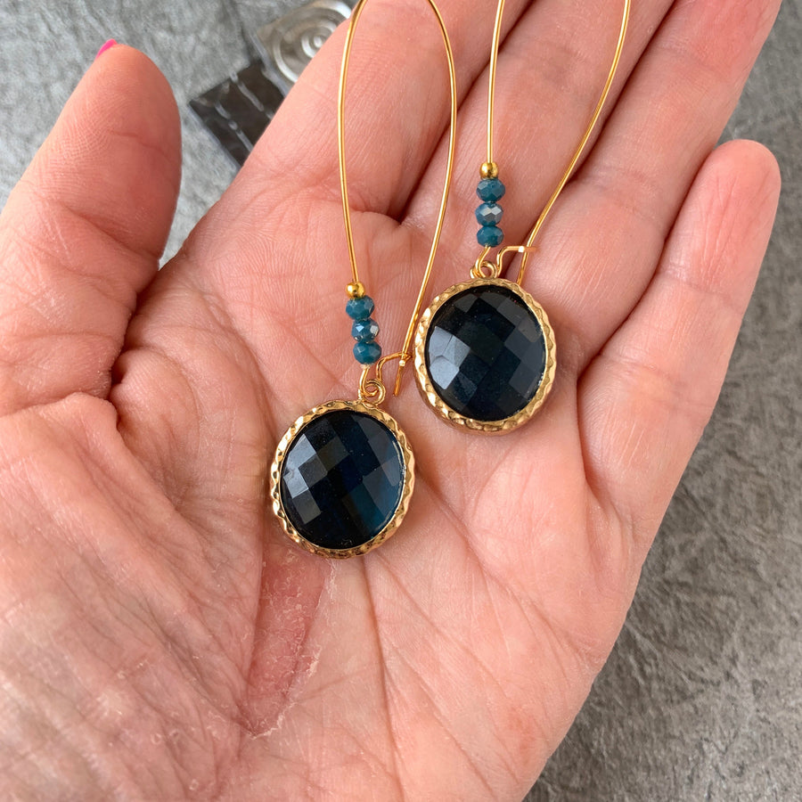 Lenora Dame Dreamy Deep Blue Dangle Earrings