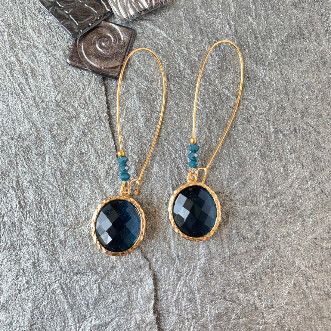 Lenora Dame Dreamy Deep Blue Dangle Earrings