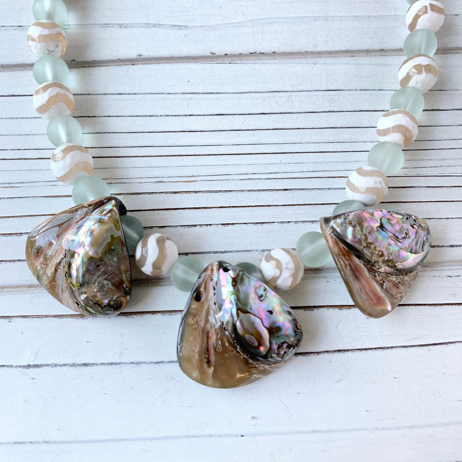 Lenora Dame Abalone Statement Necklace - One-of-a-Kind