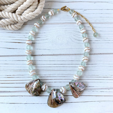 Lenora Dame Abalone Statement Necklace - One-of-a-Kind