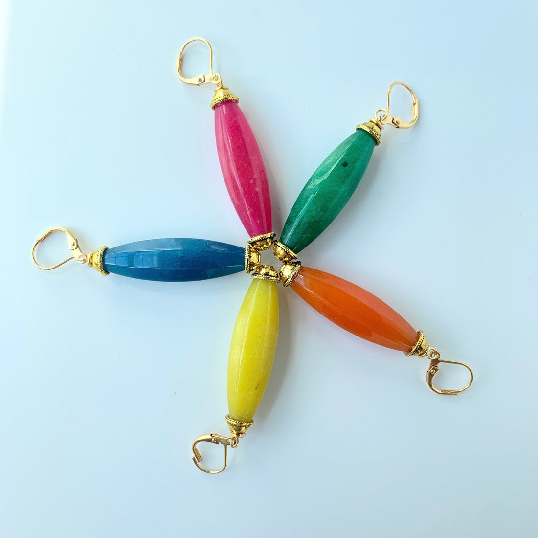 Lenora Dame Lantern Drop Earrings - 5 Color Options