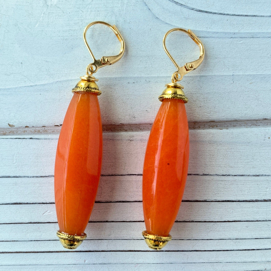 Lenora Dame Lantern Drop Earrings - 5 Color Options