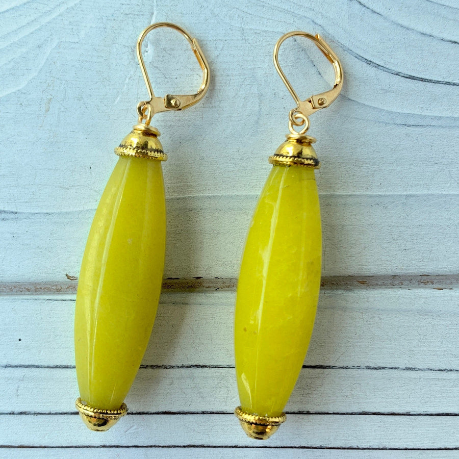 Lenora Dame Lantern Drop Earrings - 5 Color Options