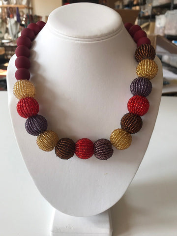 Lenora Dame Autumn Queen Mum Choker Necklace