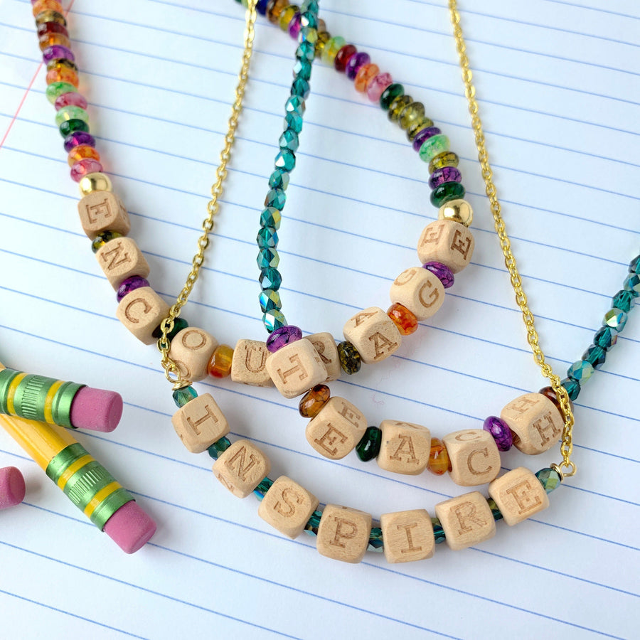 Lenora Dame Inspirational Teacher's 3-Piece Necklace Set