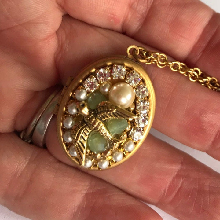 Lenora Dame Collage Locket Necklace