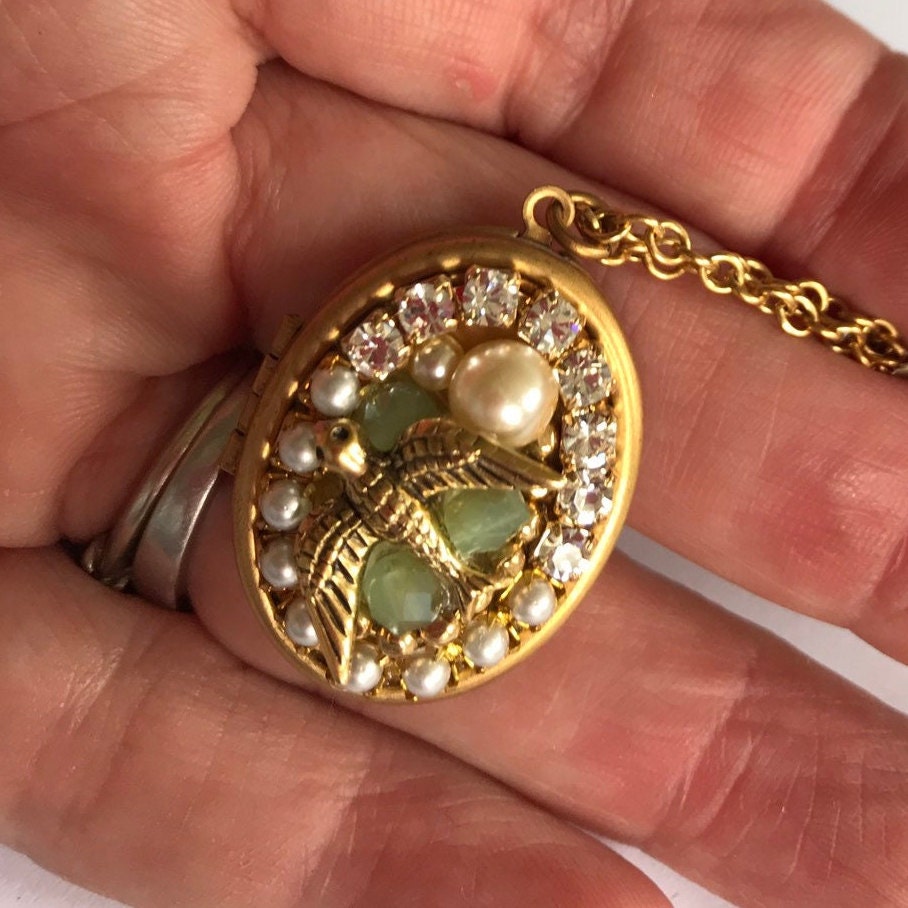 Lenora Dame Collage Locket Necklace