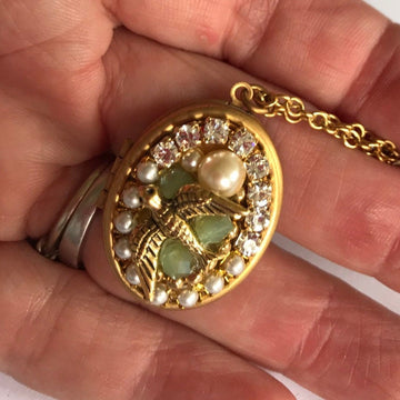 Lenora Dame Collage Locket Necklace