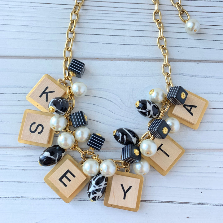 Lenora Dame Word Play Charm Necklace