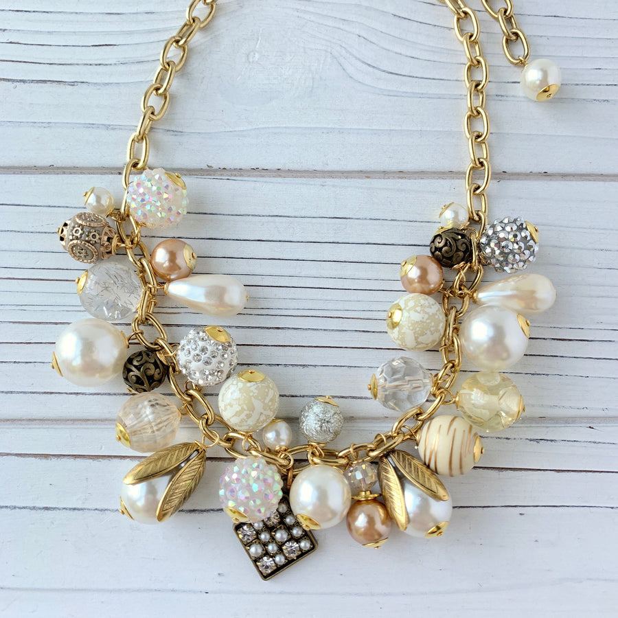 Lenora Dame Pearly Charm Necklace